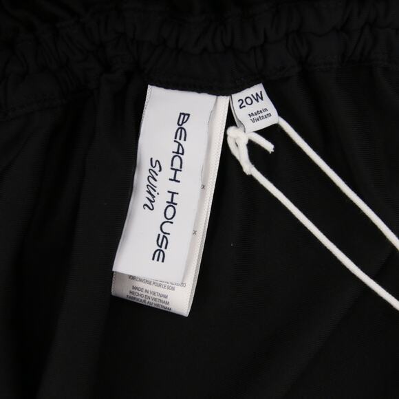 Beach House Swim Shorts Black Ruched Adjustable Side Tie Up UPF Modest 20W NWT - Picture 10 of 15